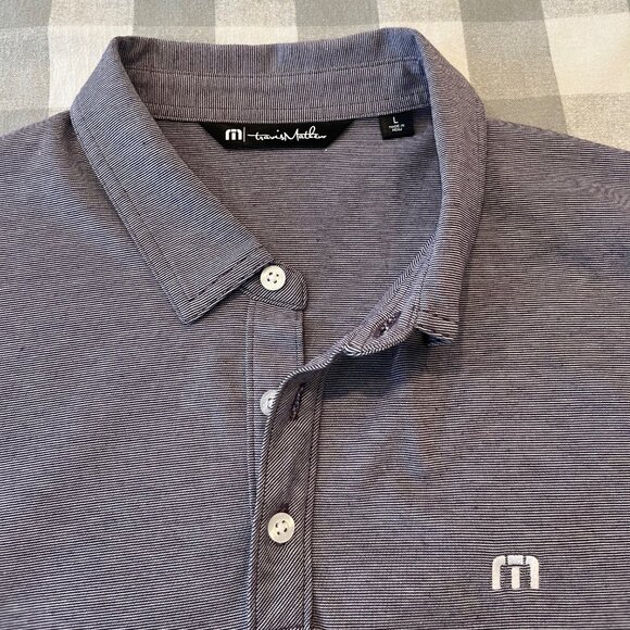 Travis Mathew Zinna Polo - Light Purple - Montauk Downs Sleeve Logo - Picture 5 of 5